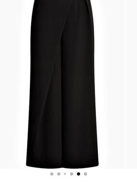 Favorite Daughter The Power Play Wrap Front Wide Leg Pants - Black